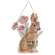 Happy Easter Floral Bunny Metal Hanging Sign 60453