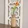 Beaded Wooden Vase Large 60458;