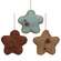 3 Set, Primitive Flower with Rusty Jingle Bell Fillers