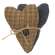 2 Set, Primitive Stuffed Country Heart Ornaments #CS38715