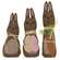 3 Set, Primitive Chocolate Bunny Family