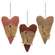 Stuffed Primitive Heart Ornament with Cheesecloth, 3 Asstd. #CS38736