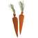 2 Set, Orange & Black Polka Dot & Buffalo Check Carrots