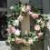 Pink, Blush, & White Spring Flower & Eucalyptus Wreath 18298