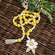 Yellow & White Bead Garland w/Flower Tag 36976;