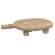 Oval Natural Wood Riser w/Jute Wrap Handle 70128