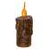 Twisted Flame Pillar - Burnt Mustard - 6" -