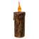 Twisted Flame Pillar - Burnt Mustard - 6.5"
