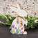 Tulip Printed Easter Bunny Wood Sitter 91132;
