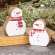 Snowmen w/Scarves Chunky Wooden Sitters, 2/Set 37156