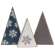 Mini Wooden Snowflake Christmas Tree Sitters, 3/Set 37185