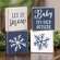 Let It Snow/Snowflake Square Block, 4 Asstd. 37188;