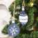 Wooden Snowflake Bulb Christmas Ornaments, 2/Set 37192