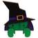 Peeking Witch Wooden Shelf Sitter
