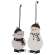 Black & White Sneaker Snowman Ornaments, 2/Set 37247