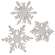 Distressed Chunky Wooden Snowflake Sitters, 3/Set 37251