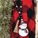 Black & White Bead Garland with Snowman 37253;