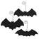 Distressed Wooden Bat Ornament with Wire Hanger, 3 Asstd.