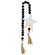 Black, Orange, & White Bead Garland with Spattered Star