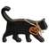 Black Cat Wooden Sitter With Jack Charm #37310