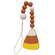 Orange & White Beaded Candy Corn Ornament;