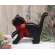 Black Cat Wooden Sitter With Rusty Jingle Bell #37333