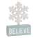 Wooden Snowflake on Believe Block 37340