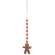 Red & White Wooden Beaded Gingerbread Man Ornament #37342