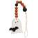 Orange & Black Beaded Ghost & Friend Ornament