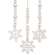 White Beaded Wooden Snowflake Cutout Ornament, 3 Asstd.