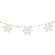 White Beaded Wooden Snowflake Cutout Garland #37349