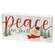 Peace On Earth Snowman Rectangle Box Sign