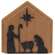 Distressed Wooden Nativity Silhouette Plaque