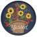 Blessed Flower Basket Round Wooden Hanging Tray
