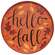 Hello Fall Autumn Leaves Round Wooden Hanging Tray