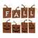 4 Set Reversible Fall Pumpkin Blocks with Stems