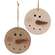 Distressed Wooden Blushing Snowman Ornament, 2 Asstd. #37524