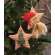 Primitive Santa Red Ticking Star Ornament #CS38817