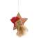 Primitive Santa Red Ticking Star Ornament #CS38817