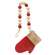 Red Beaded Fabric Mitten Ornament #CS38834