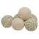 Natural Striped Rag Balls, 6/Set 15652
