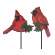 Cardinal & Holly Wooden Plant Stake, 2 Asstd. #37220
