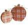 2 Set, Plaid Wooden Apple Sitters #37305