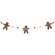 Wooden Gingerbread & Beads Garland