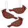 Wooden Holly Cardinal Ornament, 3 Asstd.