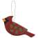 Wooden Holly Cardinal Ornament, 3 Asstd. #37358
