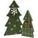 2 Set, Snowflake & Plaid Chunky Tree Sitters
