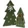 2 Set, Snowflake & Plaid Chunky Tree Sitters #37369