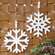 Distressed Beaded Wooden 8 Point Snowflake Hanger, 2 Asstd. 37374;