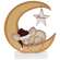 Peaceful Winter Moon Mouse on Base
